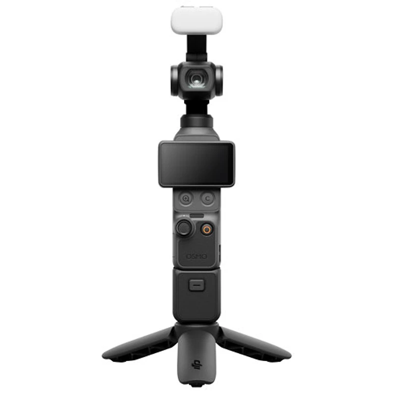Caméra portative 4K à stabilisation sur 3 axes Osmo Pocket 4 de DJI avec transmetteur DJI Mic 3 et objectif Osmo 3