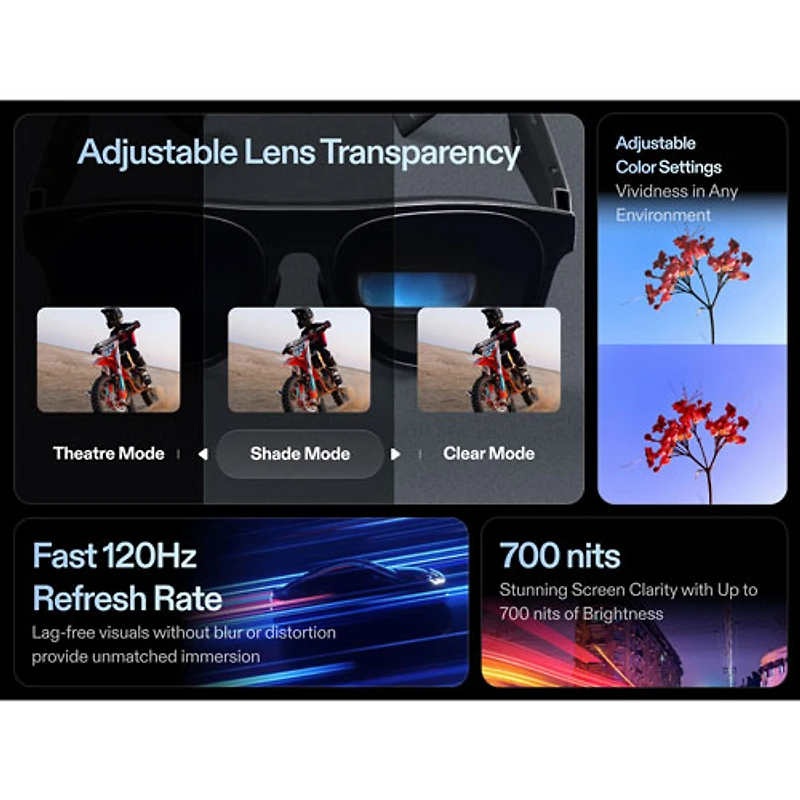 Xreal One Pro Glasses with AI, Photo, Video, Audio - Large - Black