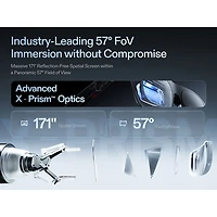 Xreal One Pro Glasses with AI, Photo, Video, Audio - Large - Black