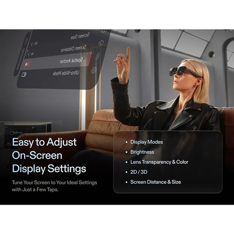 Xreal One Pro Glasses with AI, Photo, Video, Audio - Medium - Black