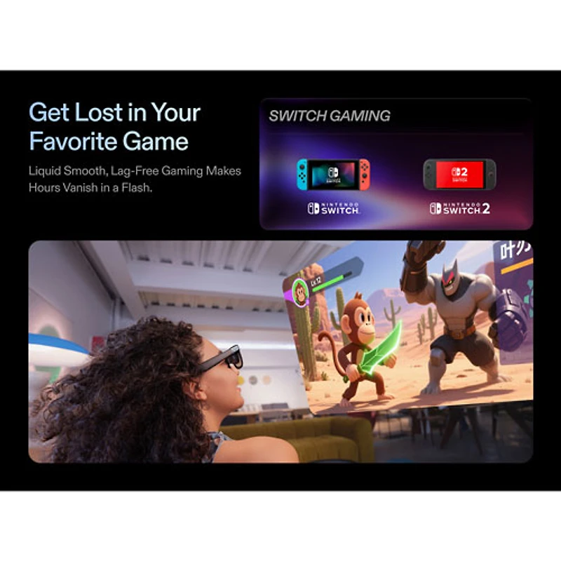 Xreal One Pro Glasses with AI, Photo, Video, Audio - Medium - Black