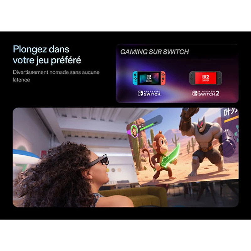 Xreal One Pro Glasses with AI, Photo, Video, Audio - Medium - Black