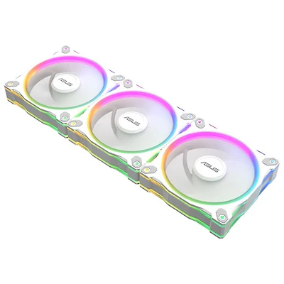 Ventilateur de refroidissement de processeur Prime MR120 ARGB de 120 mm d'ASUS - Blanc - Paquet de 3