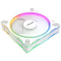 Ventilateur de refroidissement de processeur Prime MR120 ARGB de 120 mm d'ASUS - Blanc - Paquet de 3