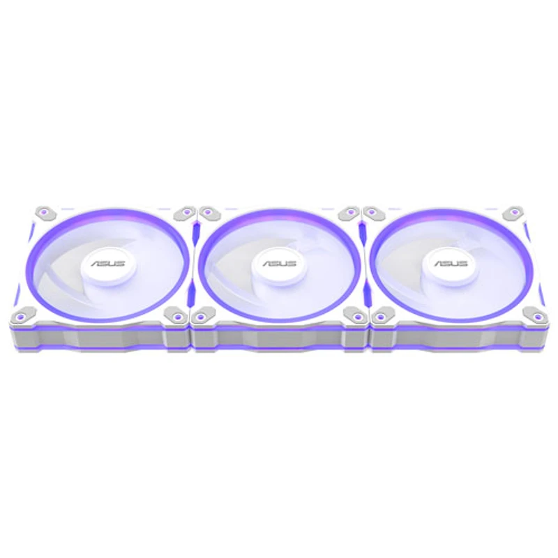 Ventilateur de refroidissement de processeur Prime MR120 ARGB de 120 mm d'ASUS - Blanc - Paquet de 3