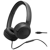 JBL Tune 530C USB-C On-Ear Wired Headphones - Black