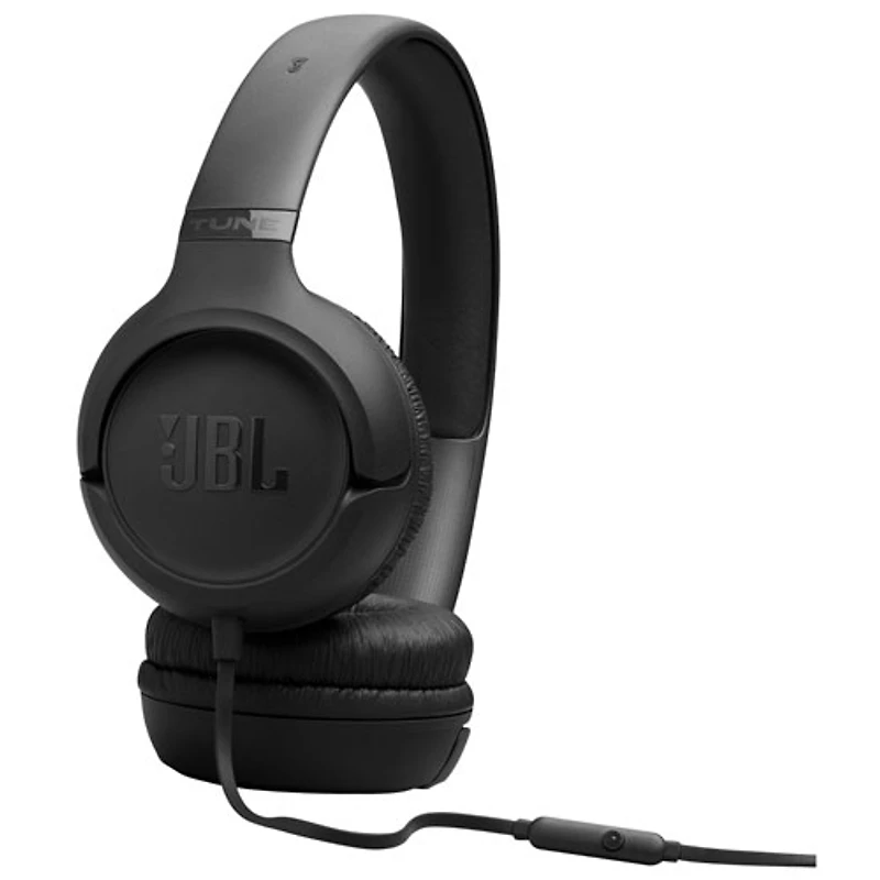 JBL Tune 530 On-Ear Wired Headphones - Black