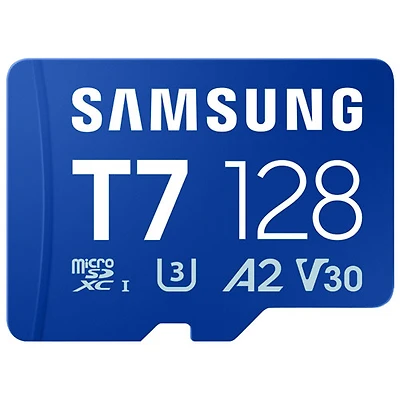Carte mémoire microSDXC UHS-I 128 Go 170 Mo/s T7 de Samsung
