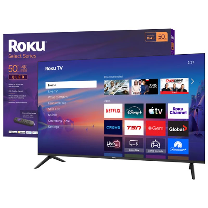 Roku 50" Select Series 4K UHD HDR QLED Smart TV (50R5D5CA) - 2026