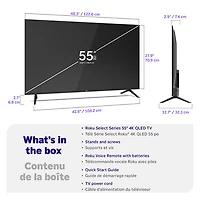 Roku 55" Select Series 4K UHD HDR QLED Smart TV (55R5D5CA) - 2026
