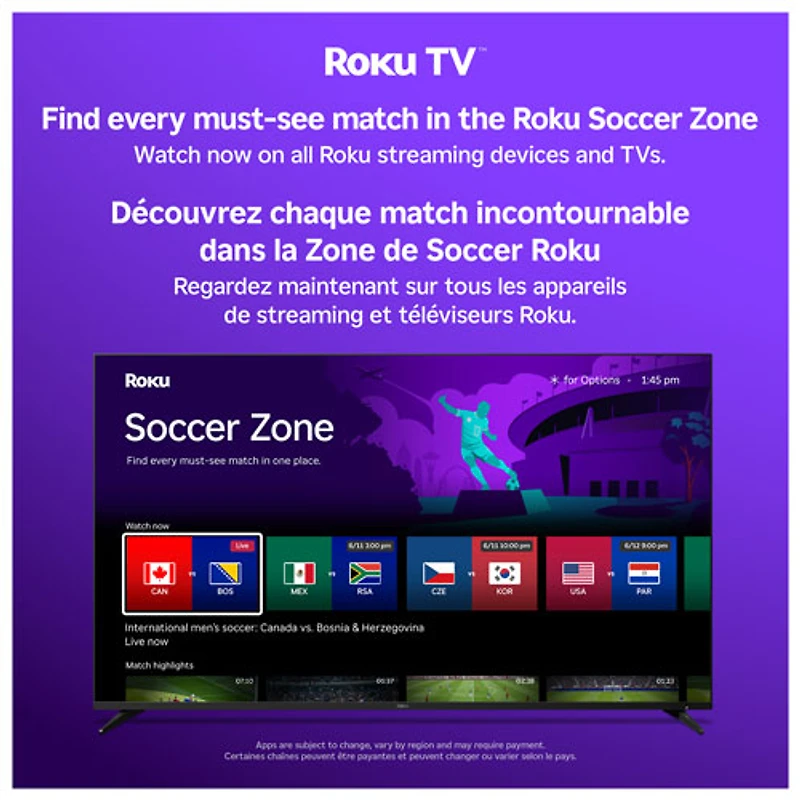 Roku 55" Select Series 4K UHD HDR QLED Smart TV (55R5D5CA) - 2026