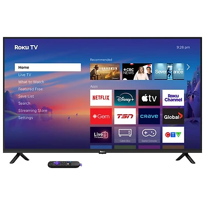 Téléviseur intelligent Roku DEL HDR UHD 4K de 43 po série R4 Select de Roku (43R4E5CA) - 2026