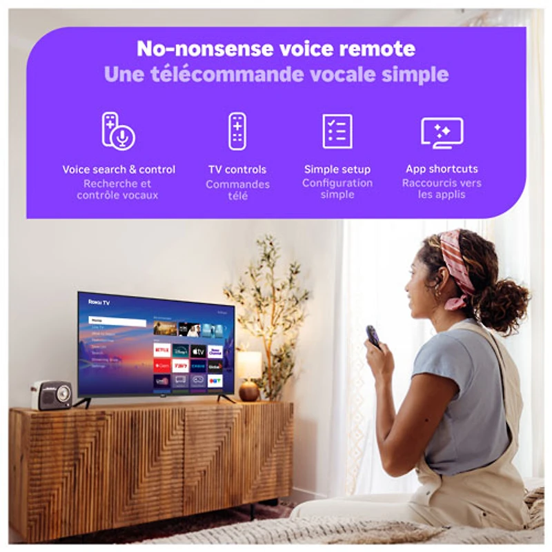 Téléviseur intelligent Roku DEL HDR UHD 4K de 43 po série R4 Select de Roku (43R4E5CA) - 2026