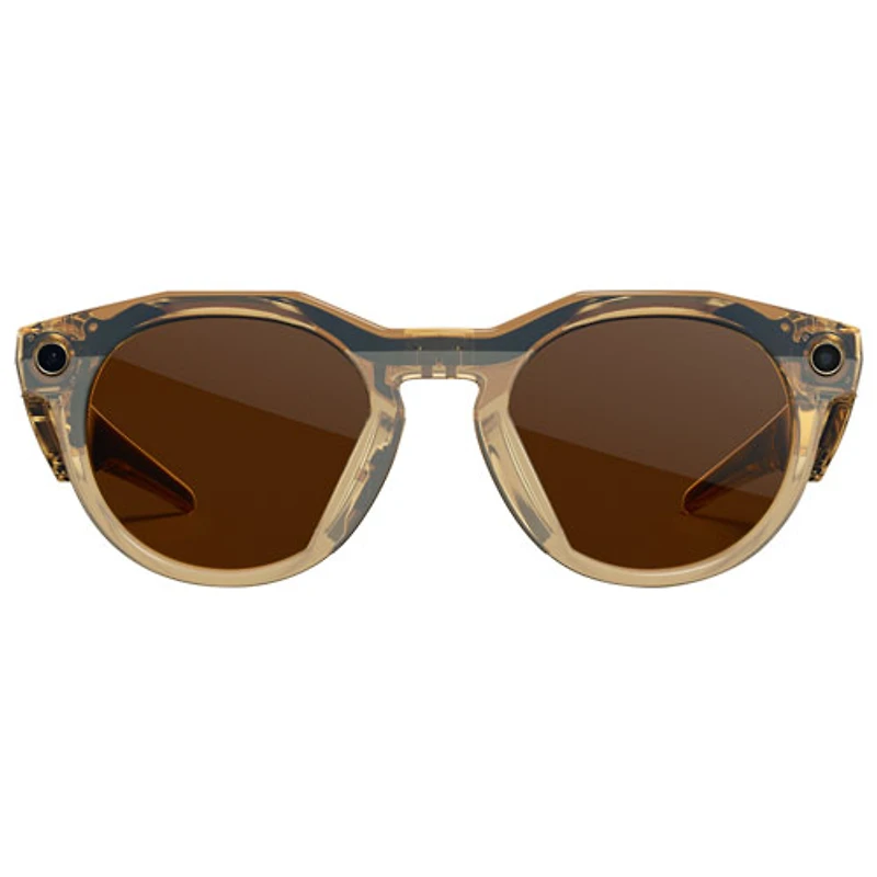 Oakley | Meta HSTN Smart Glasses with AI, Photo, Video, Audio & Voice Assistant - Light Curry/Clear to Brown Transitions