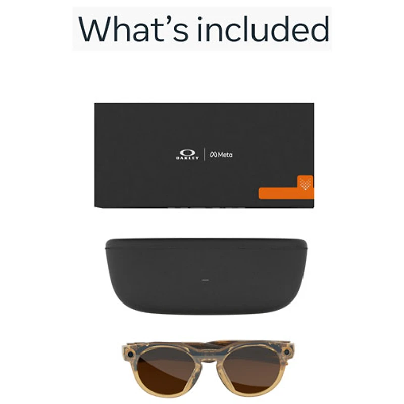 Oakley | Meta HSTN Smart Glasses with AI, Photo, Video, Audio & Voice Assistant - Light Curry/Clear to Brown Transitions