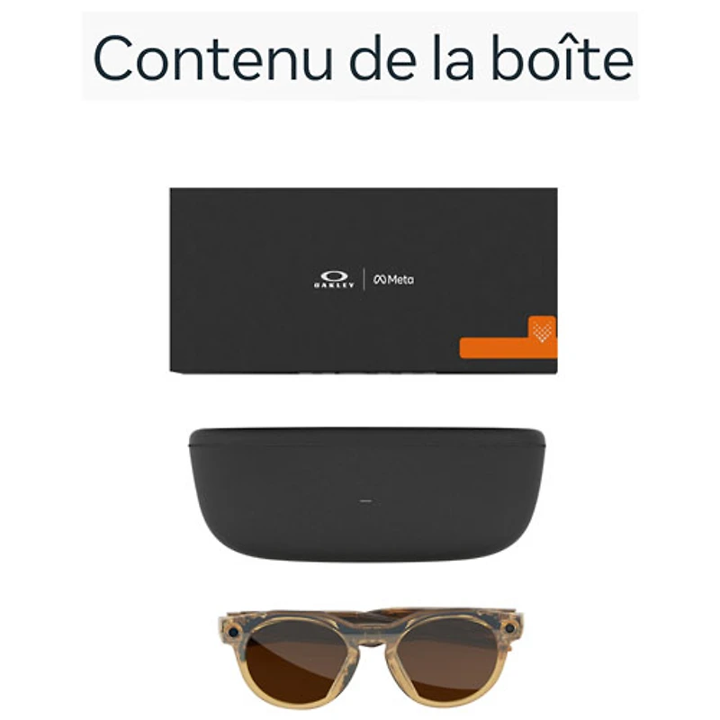 Oakley | Meta HSTN Smart Glasses with AI, Photo, Video, Audio & Voice Assistant - Light Curry/Clear to Brown Transitions