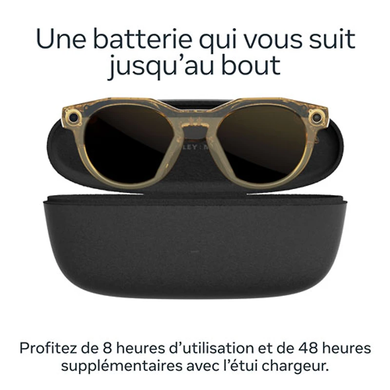 Oakley | Meta HSTN Smart Glasses with AI, Photo, Video, Audio & Voice Assistant - Light Curry/Clear to Brown Transitions