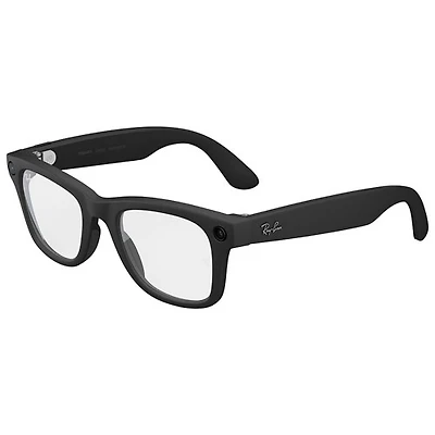 Lunettes Wayfarer (2e génération) de Ray-Ban | Meta avec IA, photo, vidéo, audio et messagerie - Noir mat/Transparent - Grand