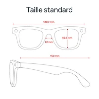 Lunettes Wayfarer (2e génération) de Ray-Ban | Meta avec IA, photo, vidéo, audio et messagerie - Noir mat/Transparent - Grand