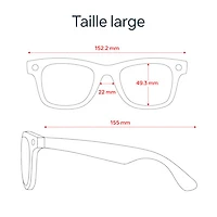 Lunettes Wayfarer (2e génération) de Ray-Ban | Meta avec IA, photo, vidéo, audio et messagerie - Noir mat/Transparent - Grand