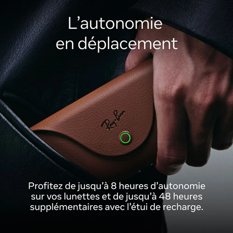 Lunettes Wayfarer (2e génération) de Ray-Ban | Meta avec IA, photo, vidéo, audio et messagerie - Noir mat/Transparent - Grand