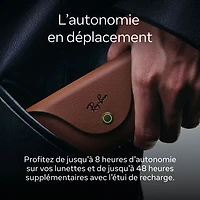 Lunettes Wayfarer (2e génération) de Ray-Ban | Meta avec IA, photo, vidéo, audio et messagerie - Noir mat/Transparent - Grand