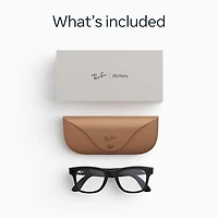 Lunettes Wayfarer (2e génération) de Ray-Ban | Meta avec IA, photo, vidéo, audio et messagerie - Noir mat/Transparent - Grand