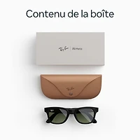 Ray-Ban | Meta Wayfarer (Gen 2) Glasses with AI, Photo, Video, Audio & Messaging - Shiny Black/Green - Large