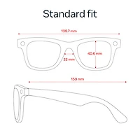 Ray-Ban | Meta Wayfarer (Gen 2) Glasses with AI, Photo, Video, Audio & Messaging - Shiny Black/Green - Large