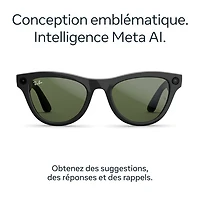 Ray-Ban | Meta Skyler (Gen 2) Glasses with AI, Photo, Video, Audio & Messaging - Shiny Black/Green