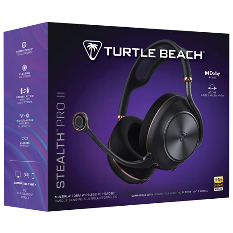 Turtle Beach Stealth Pro II Wireless Gaming Headset for PC / PS4 / PS5- Black
