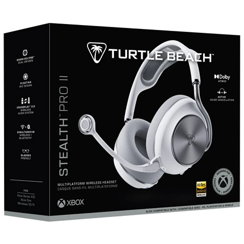 Turtle Beach Stealth Pro II Wireless Gaming Headset for Xbox Series X|S / Xbox One / PC / PS4 / PS5 - White