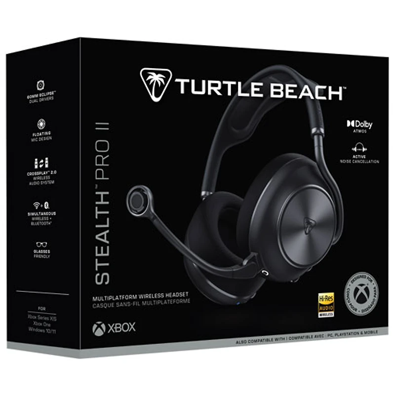 Turtle Beach Stealth Pro II Wireless Gaming Headset for Xbox Series X|S / Xbox One / PC / PS4 / PS5 - Black
