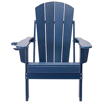 Chaise Adirondack en polyéthylène de haute densité de Lake Country Outdoors - Bleu