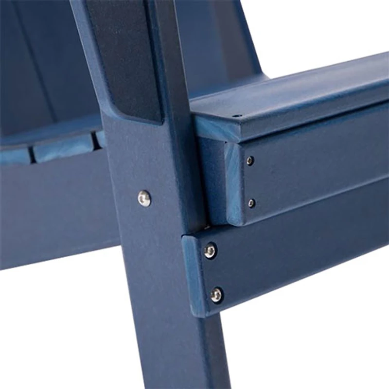 Chaise Adirondack en polyéthylène de haute densité de Lake Country Outdoors - Bleu