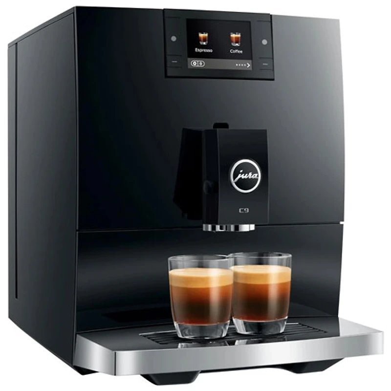 Machine à espresso automatique C9 de Jura avec moulin - Noir piano