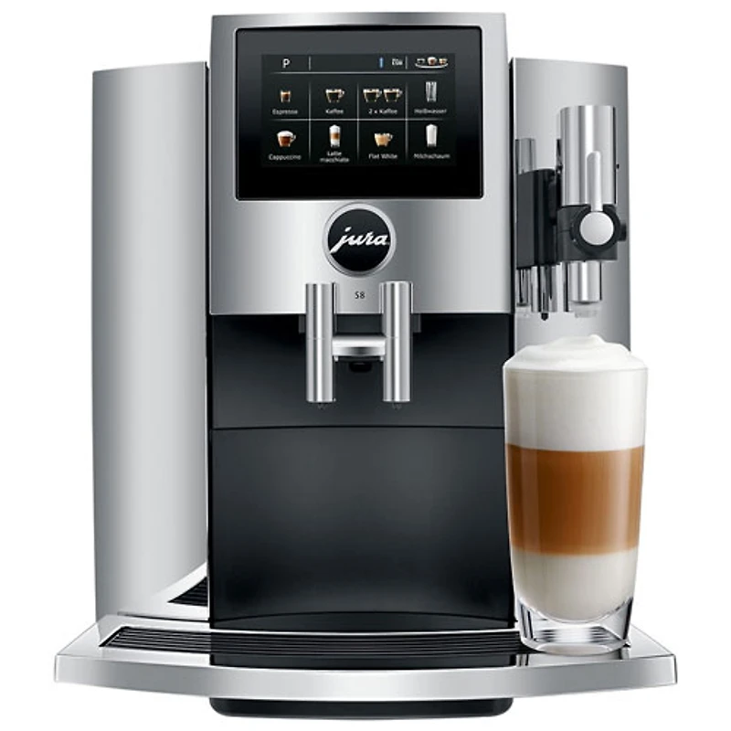 Machine à espresso automatique S8 de Jura avec mousseur - Chrome