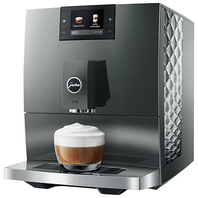 Jura C9 Automatic Espresso Machine with Grinder - Piano Inox