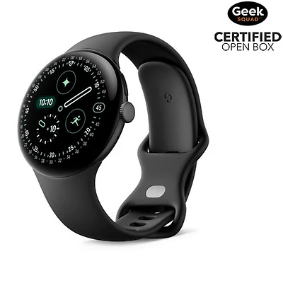 Boîte ouverte - Montre intelligente 45 mm de cyclisme Pixel Watch 4 de Google - Noir mat