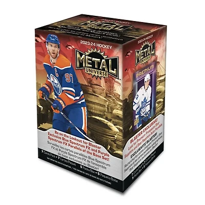 Cartes de hockey à collectionner Metal Universe 2023-24 de Skybox - Boîte Blaster - Paquet de 5