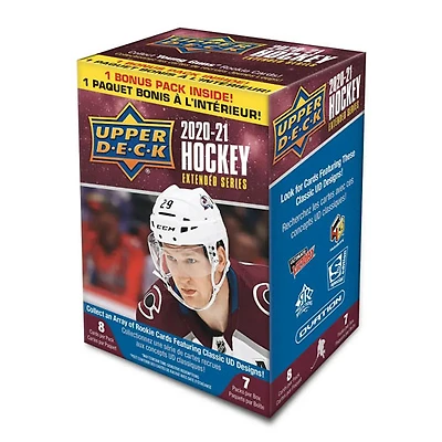 Cartes de hockey à collectionner série Extended 2020-21 d'Upper Deck - Boîte Blaster - Paquet de 7