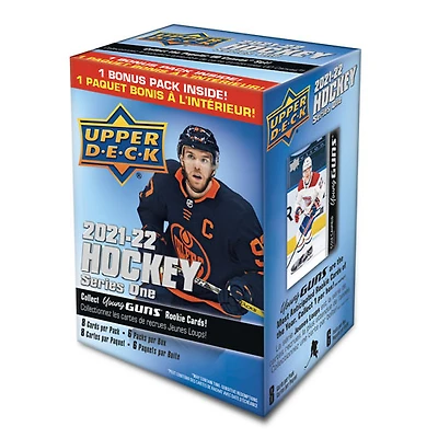 Cartes de hockey à collectionner 2021-2022 série 1 d'Upper Deck - Boîte Blaster - 6 paquets