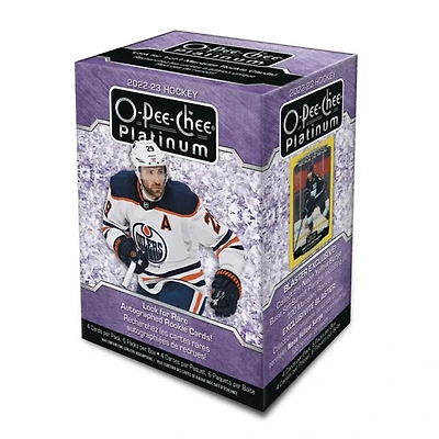 Cartes de hockey à collectionner O-Pee-Chee Platinum 2022-22 d'Upper Deck - Boîte Blaster - Paquet de 6