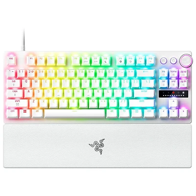 Razer Huntsman V3 Pro 8KHz Mechanical Analog Optical Switches TKL Esports Gaming Keyboard - White