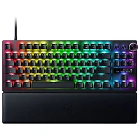 Clavier de jeu de sports électroniques sans pavé numérique à touches mécaniques optiques analogiques de 8 kHz Huntsman V3 Pro de Razer