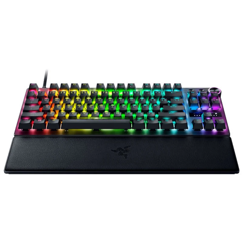 Clavier de jeu de sports électroniques sans pavé numérique à touches mécaniques optiques analogiques de 8 kHz Huntsman V3 Pro de Razer