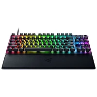 Clavier de jeu de sports électroniques sans pavé numérique à touches mécaniques optiques analogiques de 8 kHz Huntsman V3 Pro de Razer