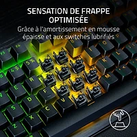 Clavier de jeu de sports électroniques sans pavé numérique à touches mécaniques optiques analogiques de 8 kHz Huntsman V3 Pro de Razer