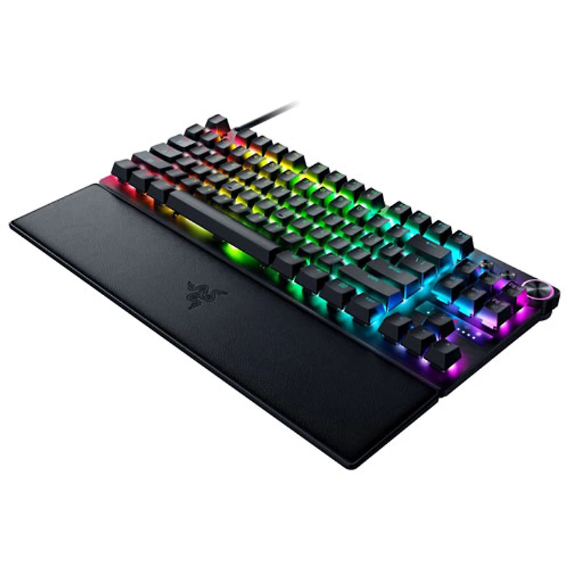 Clavier de jeu de sports électroniques sans pavé numérique à touches mécaniques optiques analogiques de 8 kHz Huntsman V3 Pro de Razer
