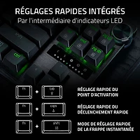 Clavier de jeu de sports électroniques sans pavé numérique à touches mécaniques optiques analogiques de 8 kHz Huntsman V3 Pro de Razer